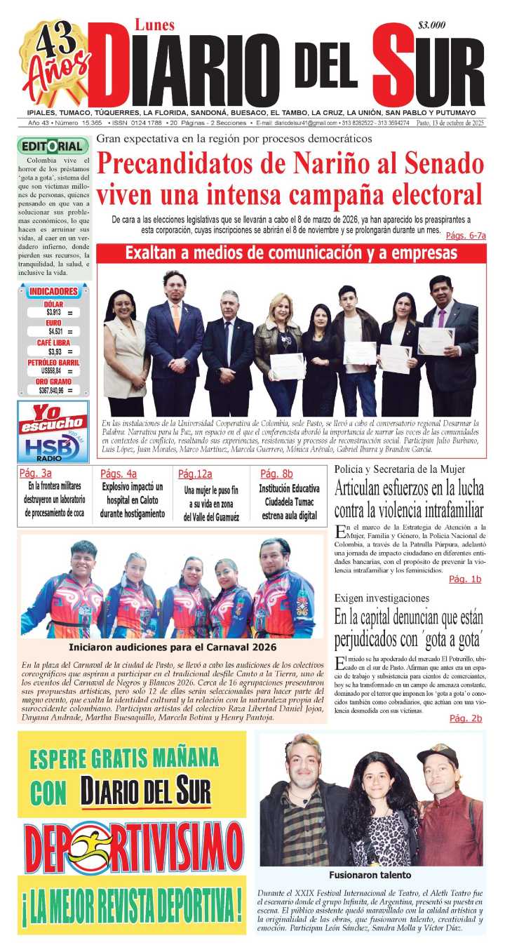 Portada 13 de octubre de 2025