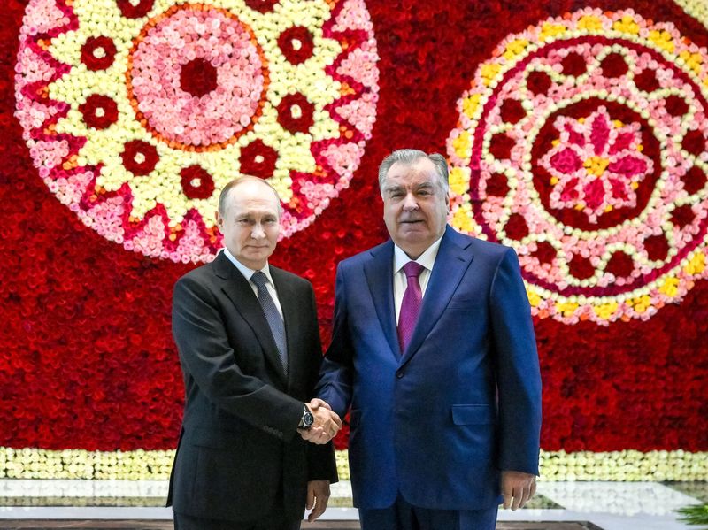 Russia's Putin arrives for summit meetings in Tajikistan in Central Asia