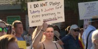 Hundreds rally in No Kings protest in downtown Augusta