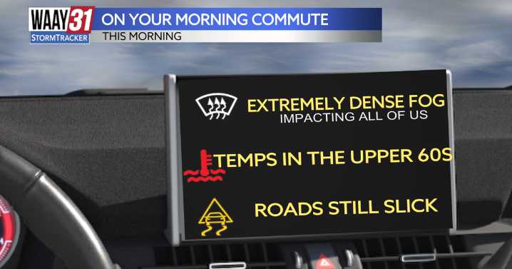 Dense fog, slick rounds, overcast skies for your morning commute