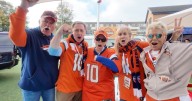 Colorado Broncos fans travel to London to watch the team's game against the Jets