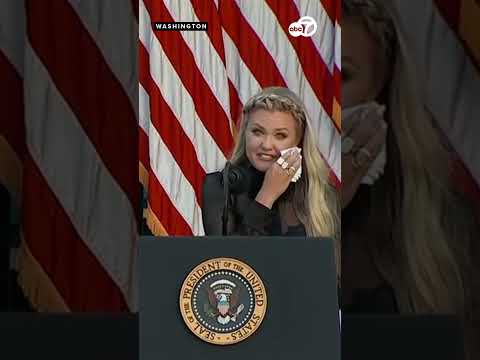 Erika Kirk tears up delivering birthday message from their daughter to Charlie