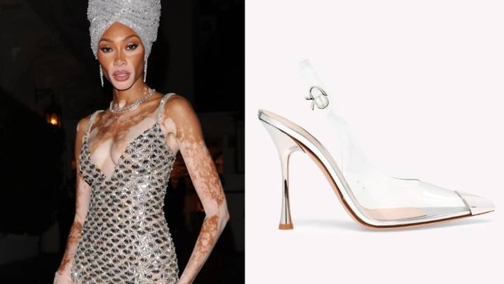 Winnie Harlow Lets Her Feet Do the Talking in Sheer Gianvito Rossi Shoes