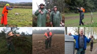 La lluvia, el viento y la niebla deslucen el inicio de la temporada de caza menor en Galicia