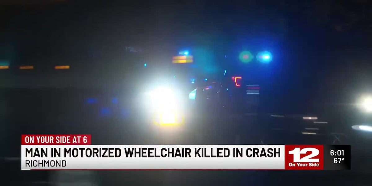 Man in motorized wheelchair dies in crash on Midlothian Turnpike