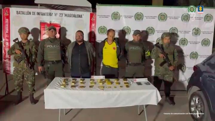 Incautado con fines de comiso 28 lingotes de oro avaluados en más 15.514 millones de pesos