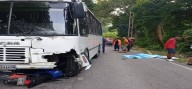 Accidente entre una motocicleta y un autobús dejó dos víctimas en Aragua