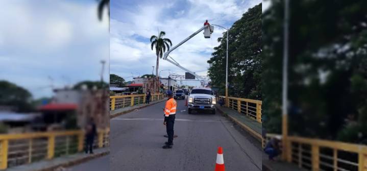 Corpoelec rehabilita  el alumbrado público del Puente María Nieves en Apure