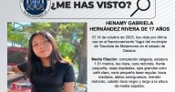 Se busca a Henamy Gabriela Hernández  Rivera de 17 años