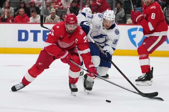 Larkin’s overtime heroics, Gibson’s solid play lift Red Wings