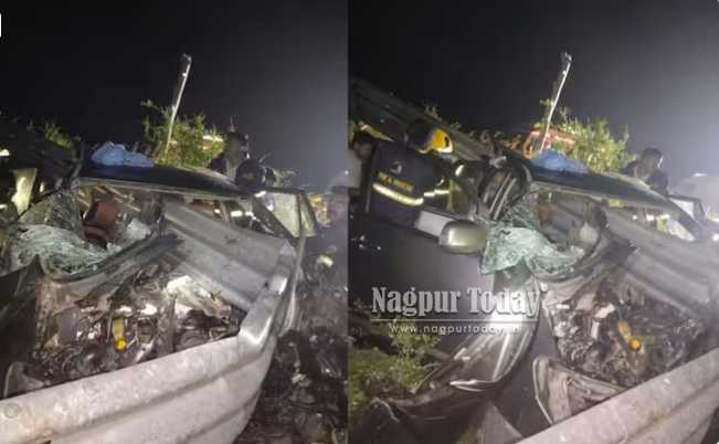 Two Nagpur-bound Myanmar nationals killed in car crash on Samruddhi Mahamarg