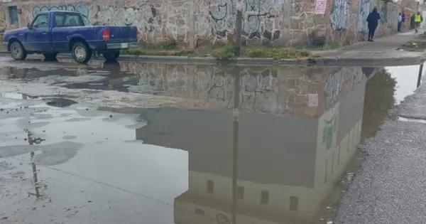 Calles de Villa de Pozos en mal estado tras lluvias