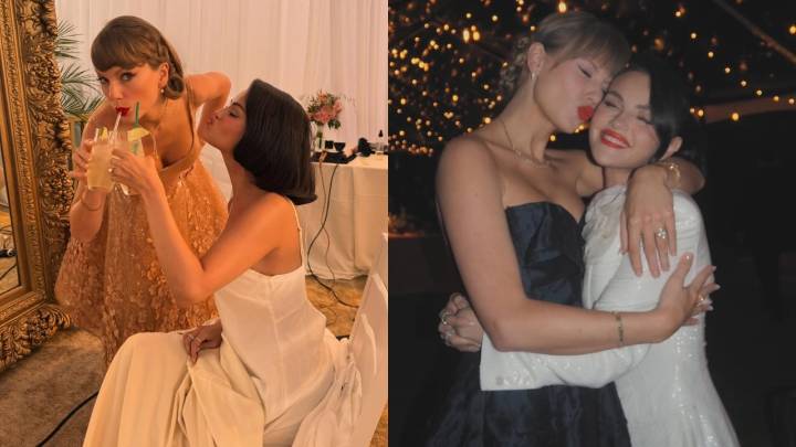 Taylor Swift can't stop gushing over Selena Gomez's wedding look in viral video