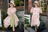 Pamela Anderson turns heads with wild floral outfit at garden