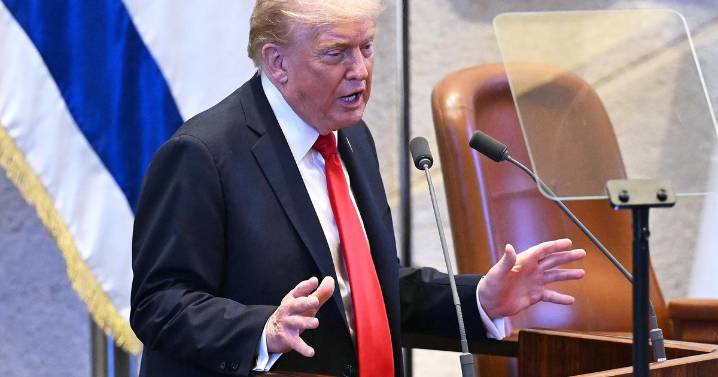 Trump hails "historic dawn of a new Middle East" in speech to Israel's Knesset