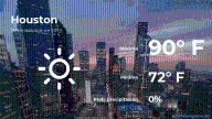 Pronóstico del clima en Houston para este lunes 20 de octubre