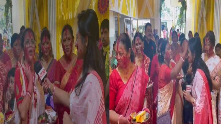 Assam women bid emotional farewell to Goddess Durga with traditional 'Sindoor Khela'