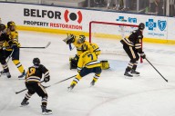 Poised under pressure, Jack Ivankovic slams the door in shutout of Western Michigan