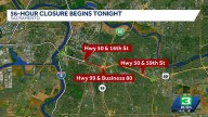 56-hour road closure in Sacramento begins Friday night, Caltrans says