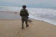Brinda la Marina seguridad durante la quinta arribazón de tortugas marinas en Escobilla, Oaxaca