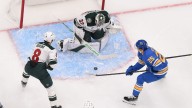 Gustavsson makes 26 saves, Wild shut out Blues in season opener