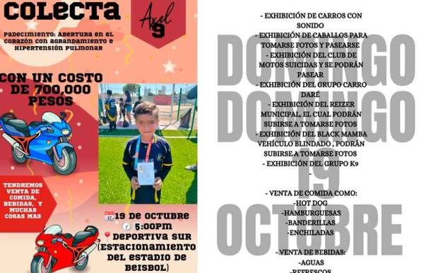 Invitan a evento para apoyar al pequeño Axel