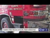 Police: Tampa man faces charges after stealing fire engine, crashing into another vehicle