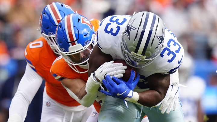 Cowboys close to within 14-10 on Javonte Williams' TD run