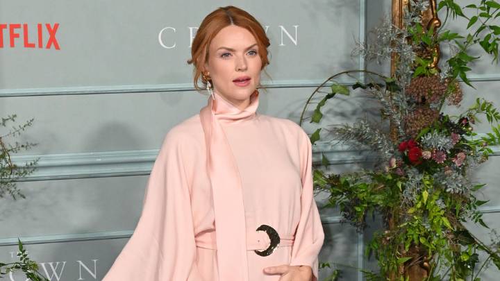 Erin Richards debuts baby bump at Welsh BAFTAs