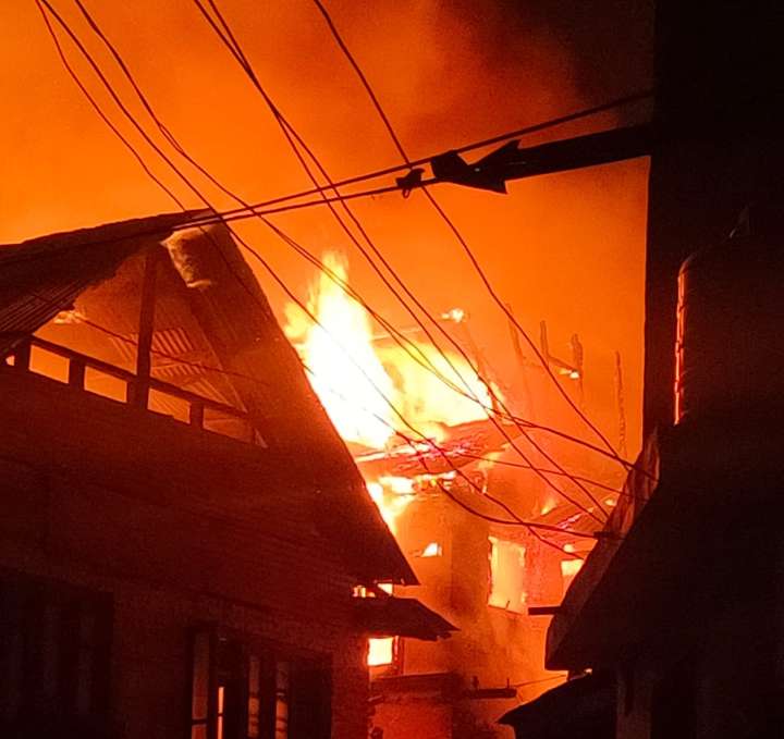 Two Residential Houses Gutted in Srinagar Blaze