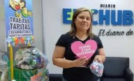 Mónica trajo tapitas a El Chubut