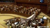 Three opposition MLAs suspended for assaulting watch and ward staff while staging protests