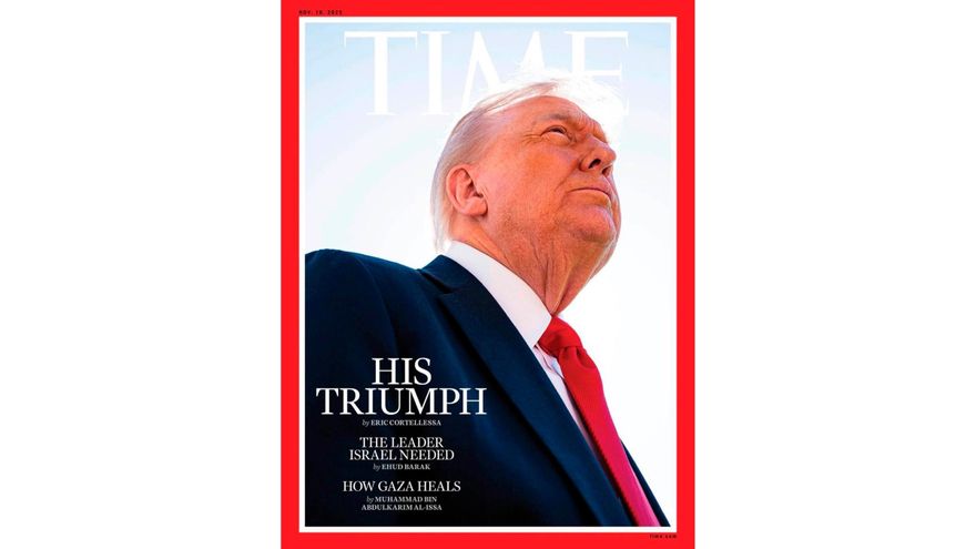Trump, indignado con la foto de portada elegida por 'Time' para destacar su "triunfo" en Gaza