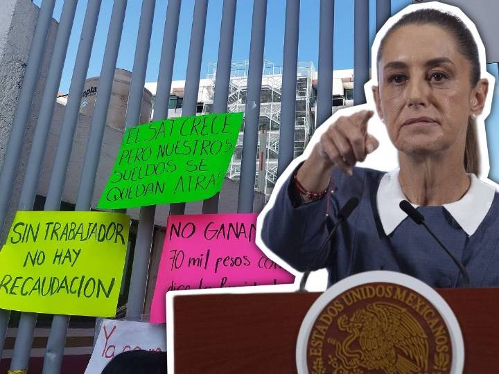 Sheinbaum descarta afectación a servicio del SAT por protesta de trabajadores