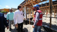 Mario Delgado supervisa avances de construcción de bachilleratos