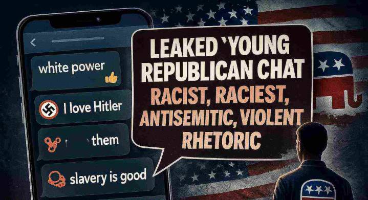 Filtración revela mensajes racistas y violentos en chats de jóvenes Republicanos