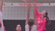 PHOTOS: Cheboygan, Pellston junior varsity volleyball teams compete in pink out match