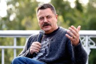 Nick Offerman’s life is a circus. It’s also a rousing manifesto against AI.