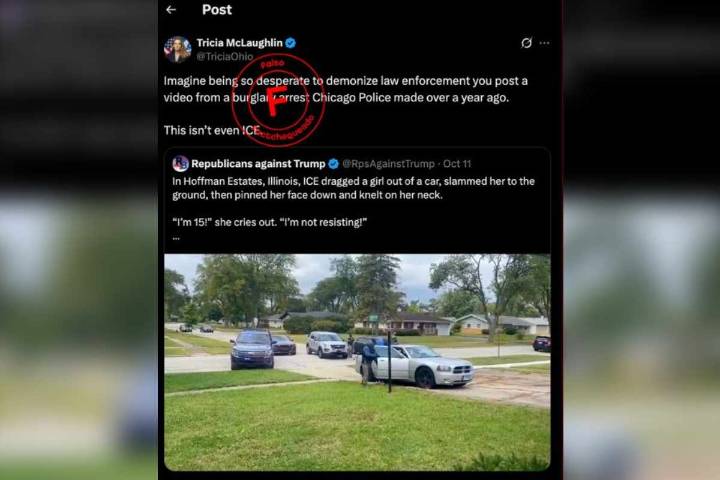 No, este video no es de un arresto por robo en Chicago en 2024, como afirma el DHS