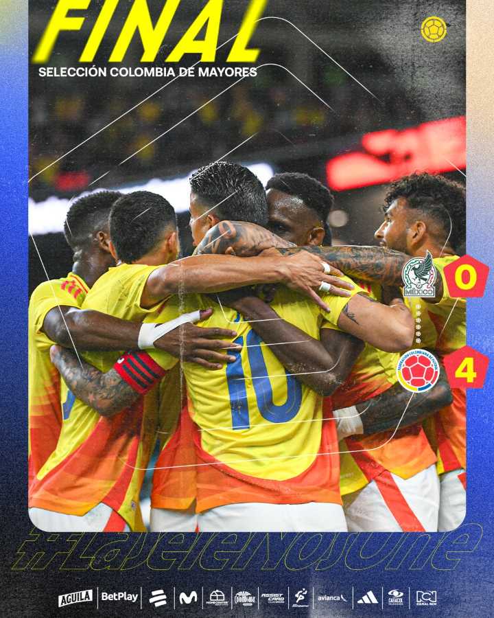 Colombia goleó 4–0 a México en amistoso disputado en Arlington, Texas