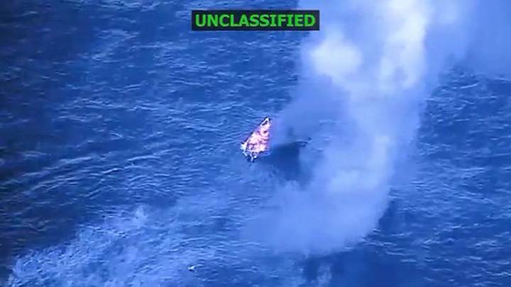 EEUU divulga nuevo video de ataque a buque en costa de Venezuela