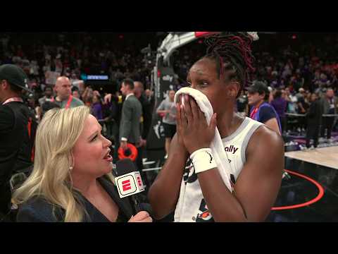 Chelsea Gray reacts to winning the 2025 WNBA Championship 🏆
