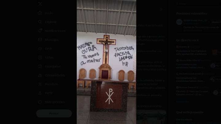 Pintan grafitis en iglesia de San Juan de los Morros con amenazas de muerte contra el sacerdote