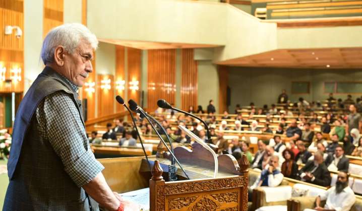 LG Sinha inaugurates Kashmir Literature Festival, praises valley’s cultural spirit
