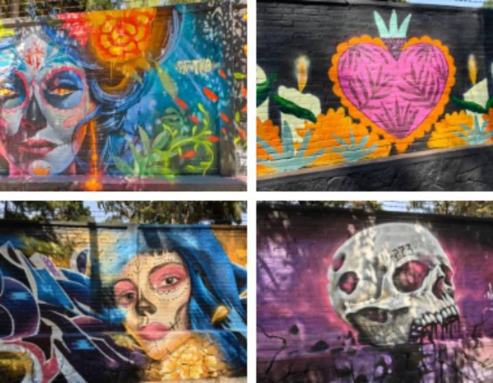 Grafitean muro de panteón de Xoco
