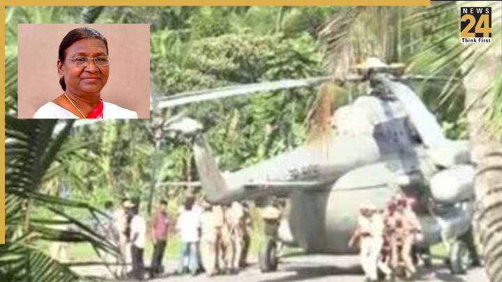 Kerala: Part of Helipad Collapses as President Droupadi Murmu’s Chopper Lands for Sabarimala Visit