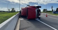 Tractor-trailer overturns in Polk after driver loses control: FHP