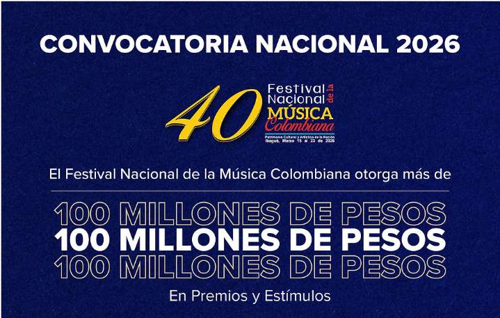 Ya está abierta la convocatoria para el Festival Nacional de la Música Colombiana