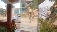 VIDEO: Registran balacera entre presuntos delincuentes en Tepalcatepec y cierran escuela con alumnos dentro