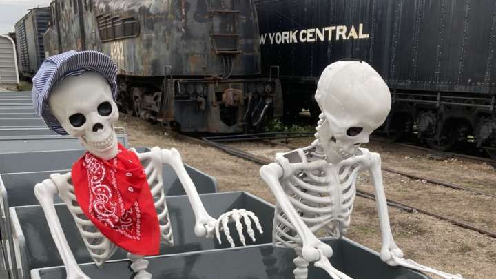 Haunted train ride at National New York Central Railroad Museum